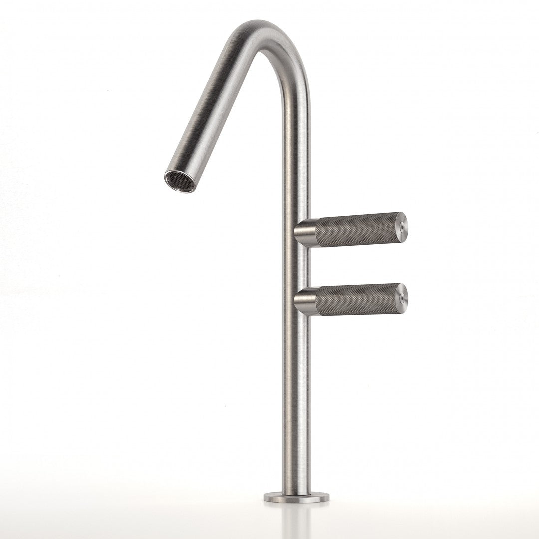 Treemme 22mm IT3053IS2GZZ Waschtischarmatur Edelstahl satiniert – hoher Auslauf