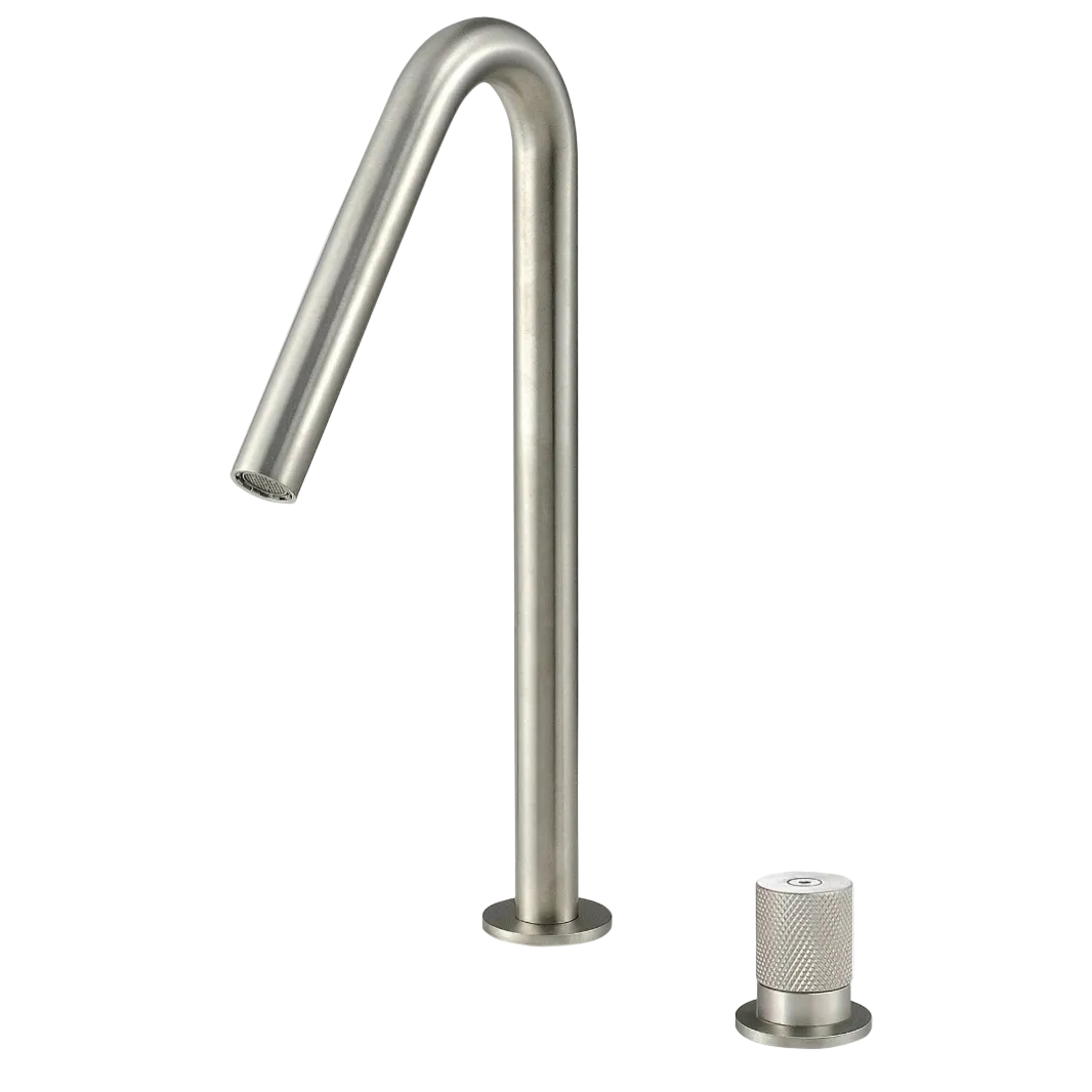 Küchenarmatur Edelstahl mit Schwenkauslauf - 22mm