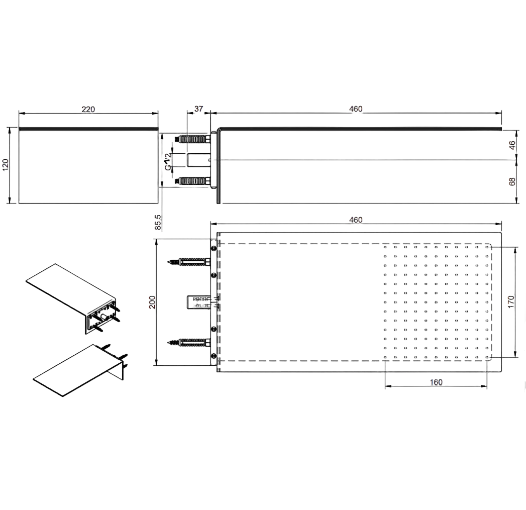 Kopfbrause 220 aus Edelstahl – 3.6 & 3.6+